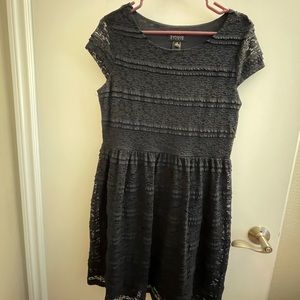 Navy Blue Lace Dress